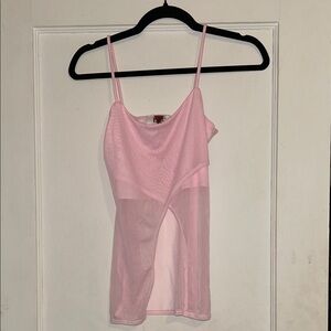 VENUS Light Pink Sheer Top